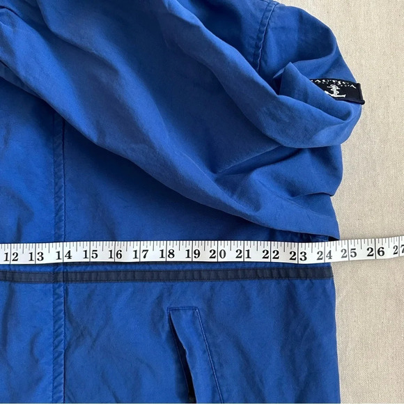 Vintage Nautica Lightweight Blue Jacket with Hidden Hoodie Size Medium - Picture 10 of 13